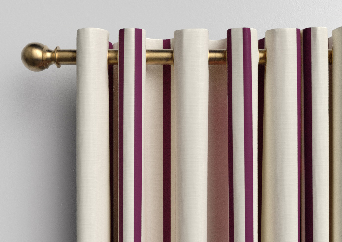 Winnies Stripe, Mulberry - Made to Measure Curtains - Image 12